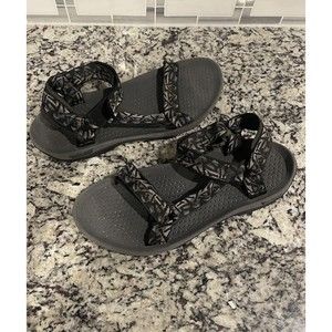 Teva Hurricane 3 Mens Size 12 Hiking Sandals Black Blue Straps Water Walking EUC